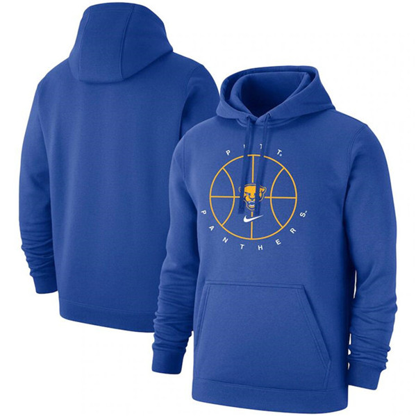 Men's Pitt Panthers Blue Basketball Icon Club Fleece Pullover Hoodie